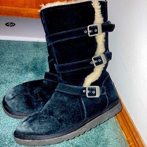 Black tall UGGs